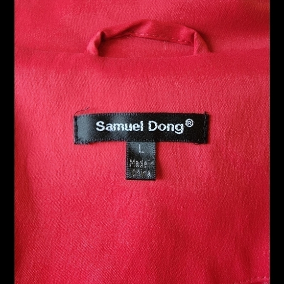 nwot GORGEOUS SAMUEL DONG RED TRENCH COAT - Picture 8 of 11